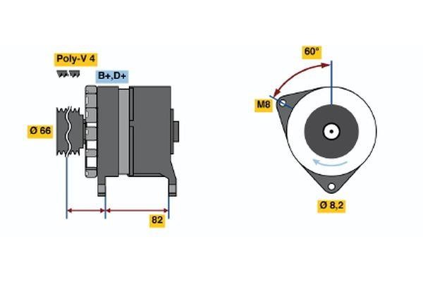 Bosch 0 986 037 040 Alternator 0986037040: Buy near me at 2407.PL in Poland at an Affordable price!