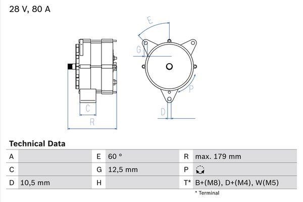 Bosch 0 986 037 770 Alternator 0986037770: Buy near me in Poland at 2407.PL - Good price!