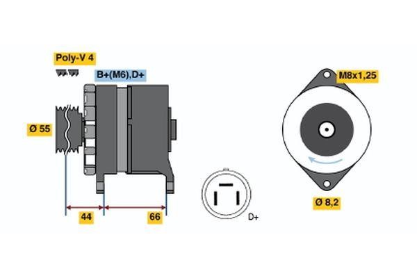 Bosch 0 986 038 220 Генератор 0986038220: Приваблива ціна - Купити у Польщі на 2407.PL!