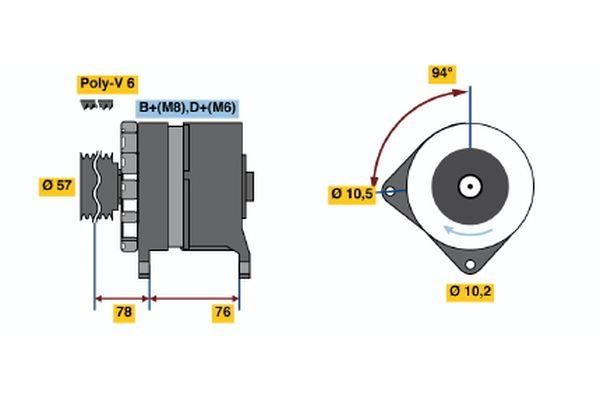 Bosch 0 986 038 310 Alternator 0986038310: Dobra cena w Polsce na 2407.PL - Kup Teraz!