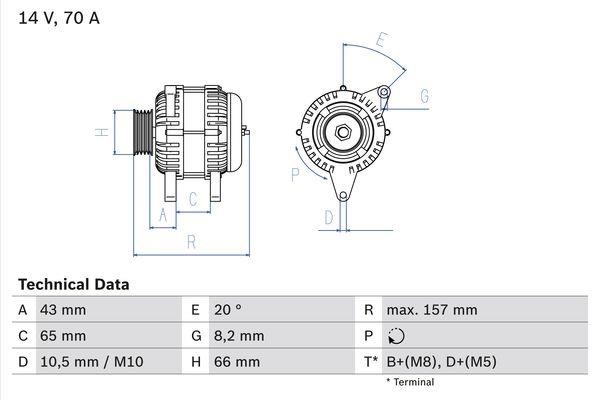 Bosch 0 986 038 740 Alternator 0986038740: Buy near me at 2407.PL in Poland at an Affordable price!