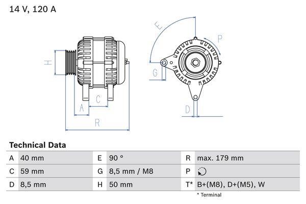 Bosch 0 986 038 950 Alternator 0986038950: Dobra cena w Polsce na 2407.PL - Kup Teraz!