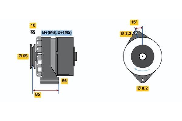 Bosch 0 986 041 610 Генератор 0986041610: Отличная цена - Купить в Польше на 2407.PL!