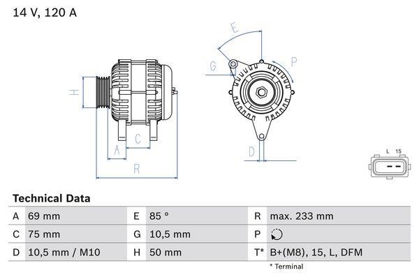 Generator Bosch 0 986 041 810