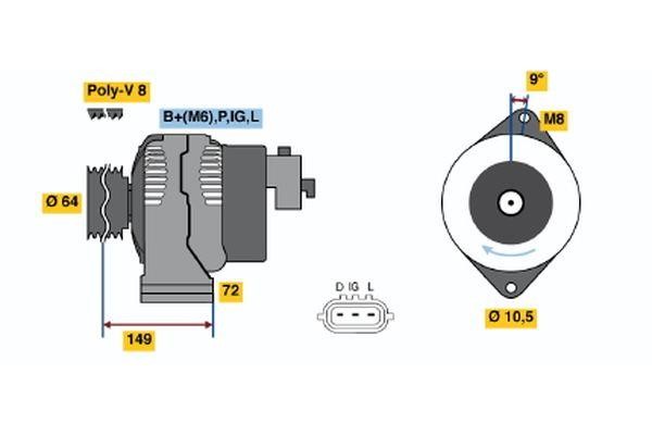 Bosch 0 986 044 501 Alternator 0986044501: Dobra cena w Polsce na 2407.PL - Kup Teraz!