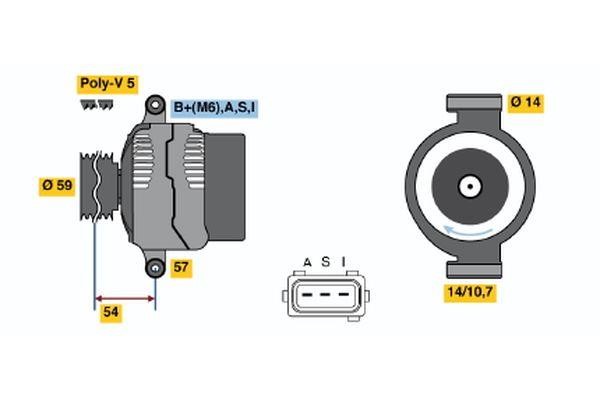 Bosch 0 986 044 611 Alternator 0986044611: Buy near me in Poland at 2407.PL - Good price!