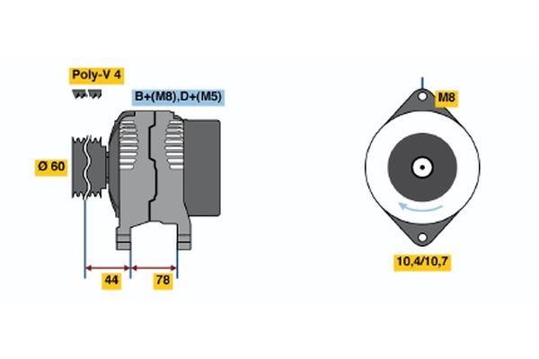 Bosch 0 986 044 801 Alternator 0986044801: Dobra cena w Polsce na 2407.PL - Kup Teraz!