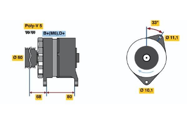 Bosch 0 986 046 450 Alternator 0986046450: Dobra cena w Polsce na 2407.PL - Kup Teraz!