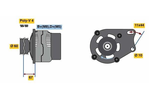 Bosch 0 986 048 541 Генератор 0986048541: Приваблива ціна - Купити у Польщі на 2407.PL!