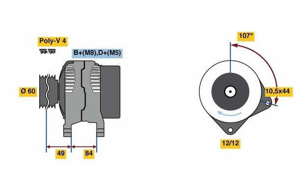 Bosch 0 986 080 550 Генератор 0986080550: Купити у Польщі - Добра ціна на 2407.PL!