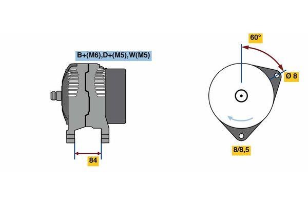 Bosch 0 986 080 820 Генератор 0986080820: Отличная цена - Купить в Польше на 2407.PL!