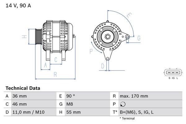 Bosch 0 986 082 770 Alternator 0986082770: Dobra cena w Polsce na 2407.PL - Kup Teraz!