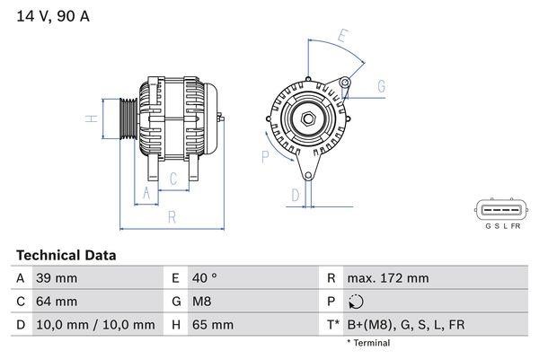 Bosch 0 986 083 630 Alternator 0986083630: Buy near me at 2407.PL in Poland at an Affordable price!