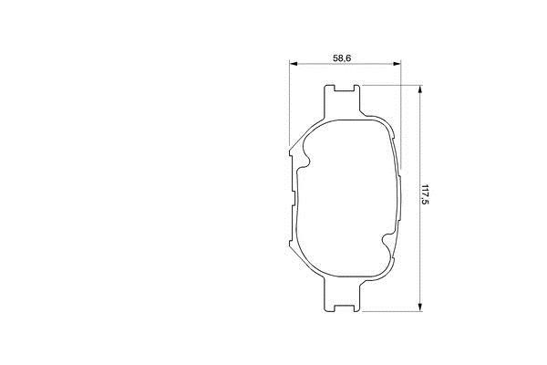 Bosch 0 986 424 712 Гальмівні колодки, комплект 0986424712: Приваблива ціна - Купити у Польщі на 2407.PL!