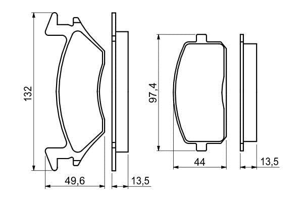 Bosch 0 986 460 985 Тормозные колодки дисковые, комплект 0986460985: Отличная цена - Купить в Польше на 2407.PL!