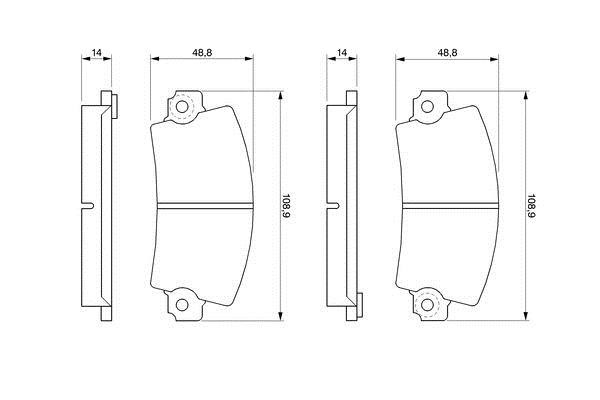 Bosch Brake Pad Set, disc brake – price 69 PLN