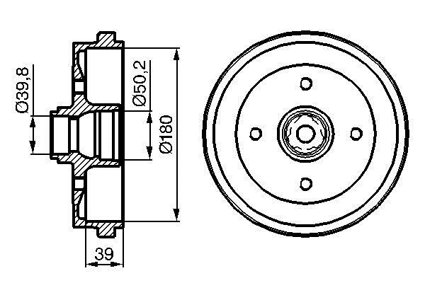 Bosch 0 986 477 111 Brake drum with wheel bearing, assy 0986477111: Buy near me in Poland at 2407.PL - Good price!
