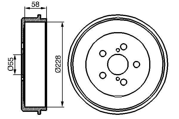 Bosch 0 986 477 140 Rear brake drum 0986477140: Buy near me at 2407.PL in Poland at an Affordable price!