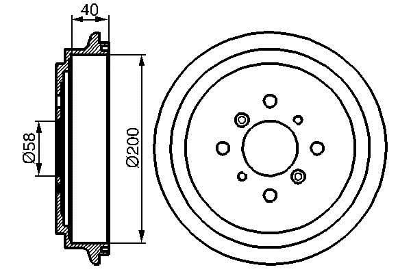 Bosch 0 986 477 141 Rear brake drum 0986477141: Buy near me at 2407.PL in Poland at an Affordable price!