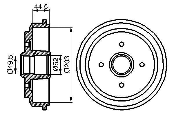 Bosch 0 986 477 149 Rear brake drum 0986477149: Buy near me at 2407.PL in Poland at an Affordable price!