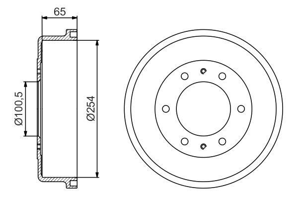 Bosch 0 986 477 163 Rear brake drum 0986477163: Buy near me at 2407.PL in Poland at an Affordable price!