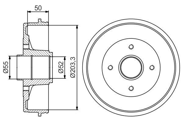 Bosch 0 986 477 171 Brake drum with wheel bearing, assy 0986477171: Buy near me in Poland at 2407.PL - Good price!