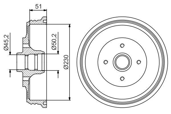 Bosch 0 986 477 179 Brake drum with wheel bearing, assy 0986477179: Buy near me at 2407.PL in Poland at an Affordable price!