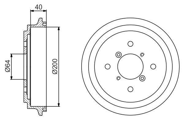 Bosch 0 986 477 188 Rear brake drum 0986477188: Buy near me at 2407.PL in Poland at an Affordable price!