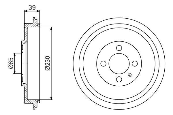 Bosch 0 986 477 194 Rear brake drum 0986477194: Buy near me at 2407.PL in Poland at an Affordable price!