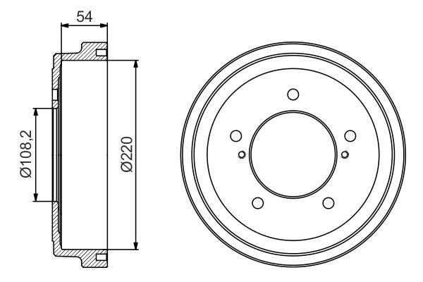 Bosch 0 986 477 213 Rear brake drum 0986477213: Buy near me at 2407.PL in Poland at an Affordable price!
