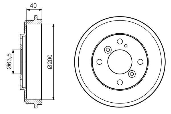 Bosch 0 986 477 240 Rear brake drum 0986477240: Buy near me at 2407.PL in Poland at an Affordable price!
