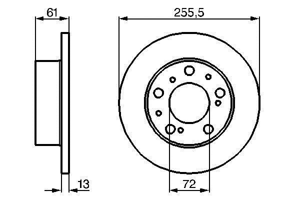 Bosch 0 986 478 067 Unventilated front brake disc 0986478067: Buy near me in Poland at 2407.PL - Good price!