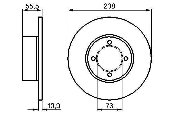 Bosch 0 986 478 079 Тормозной диск передний невентилируемый 0986478079: Отличная цена - Купить в Польше на 2407.PL!