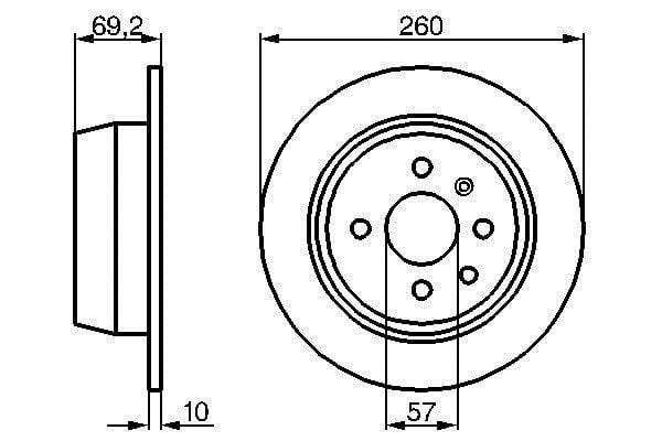 Bosch 0 986 478 086 Rear brake disc, non-ventilated 0986478086: Buy near me in Poland at 2407.PL - Good price!