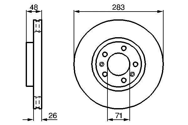 Bosch 0 986 478 125 Тормозной диск передний вентилируемый 0986478125: Отличная цена - Купить в Польше на 2407.PL!