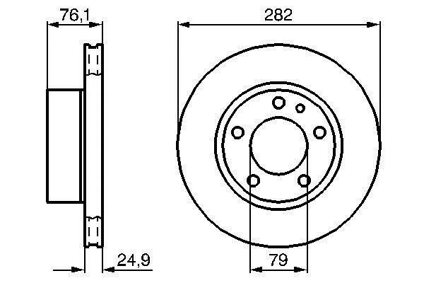 Bosch 0 986 478 217 Тормозной диск передний вентилируемый 0986478217: Отличная цена - Купить в Польше на 2407.PL!