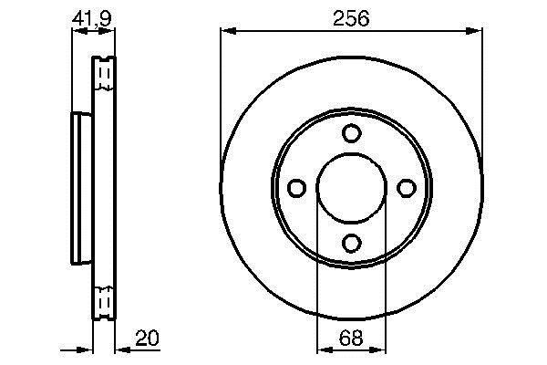 Bosch 0 986 478 225 Тормозной диск передний вентилируемый 0986478225: Отличная цена - Купить в Польше на 2407.PL!