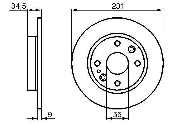 Bosch 0 986 478 242 Тормозной диск задний невентилируемый 0986478242: Отличная цена - Купить в Польше на 2407.PL!