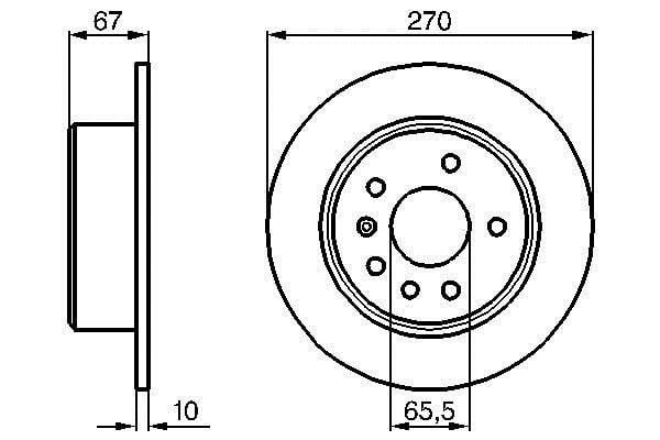 Bosch 0 986 478 267 Rear brake disc, non-ventilated 0986478267: Buy near me in Poland at 2407.PL - Good price!