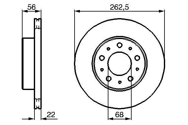 Bosch 0 986 478 283 Front brake disc ventilated 0986478283: Buy near me in Poland at 2407.PL - Good price!