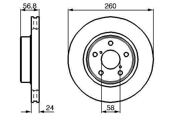 Bosch 0 986 478 293 Тормозной диск передний вентилируемый 0986478293: Отличная цена - Купить в Польше на 2407.PL!