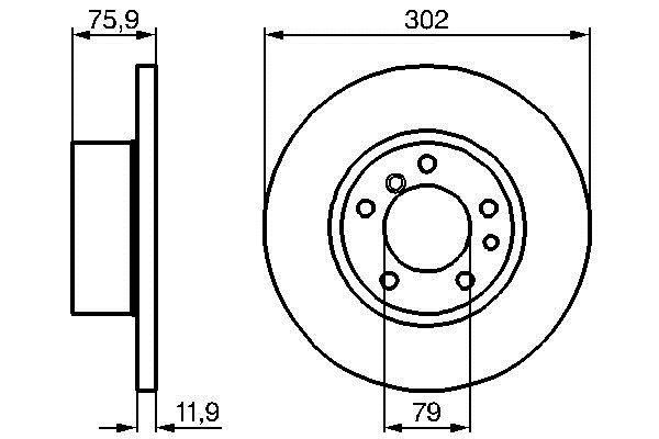 Bosch 0 986 478 319 Тормозной диск передний невентилируемый 0986478319: Отличная цена - Купить в Польше на 2407.PL!