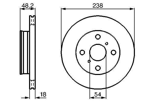 Bosch 0 986 478 385 Тормозной диск передний вентилируемый 0986478385: Отличная цена - Купить в Польше на 2407.PL!