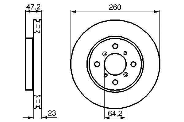 Bosch 0 986 478 415 Front brake disc ventilated 0986478415: Buy near me in Poland at 2407.PL - Good price!