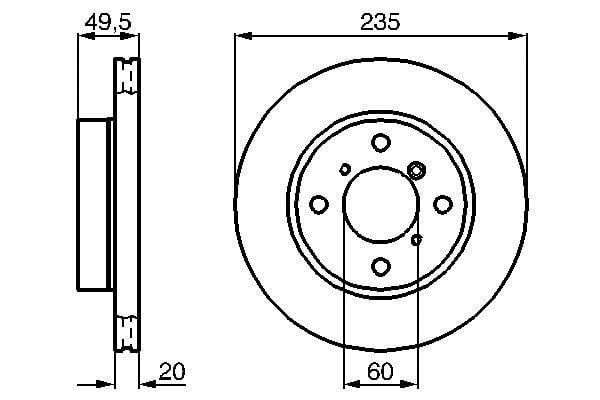 Bosch 0 986 478 450 Wentylowana przednia tarcza hamulcowa 0986478450: Dobra cena w Polsce na 2407.PL - Kup Teraz!