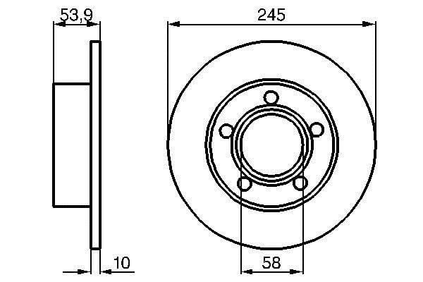 Bosch 0 986 478 461 Rear brake disc, non-ventilated 0986478461: Buy near me in Poland at 2407.PL - Good price!