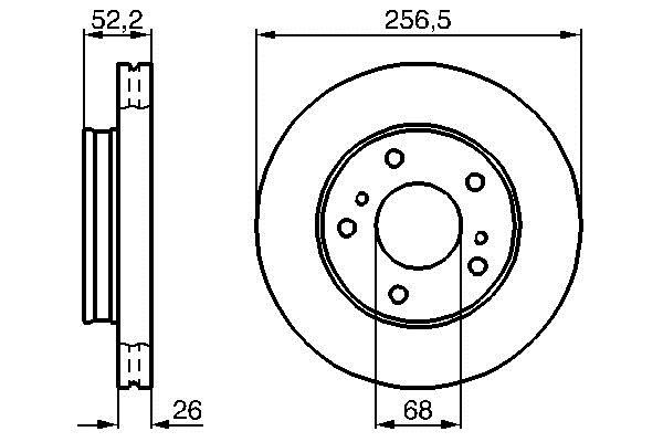 Bosch 0 986 478 485 Тормозной диск передний вентилируемый 0986478485: Купить в Польше - Отличная цена на 2407.PL!
