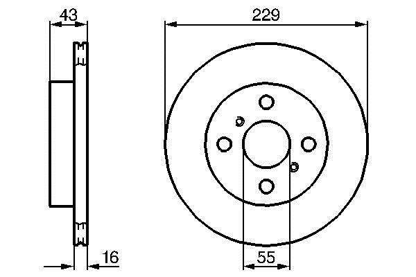 Bosch 0 986 478 491 Front brake disc ventilated 0986478491: Buy near me in Poland at 2407.PL - Good price!