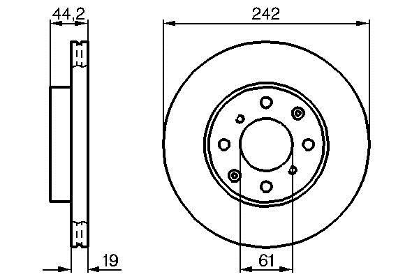 Bosch 0 986 478 503 Front brake disc ventilated 0986478503: Buy near me in Poland at 2407.PL - Good price!