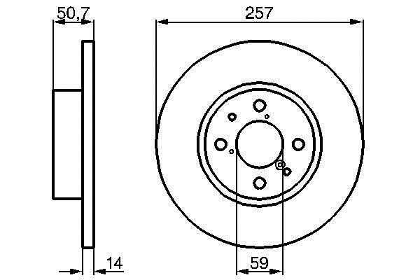 Bosch 0 986 478 517 Unventilated front brake disc 0986478517: Buy near me in Poland at 2407.PL - Good price!